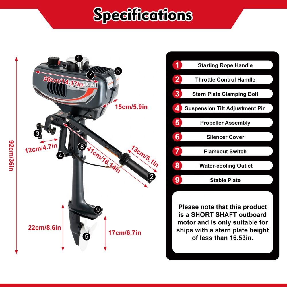 Özel Satış Sıfır HANGKAI 2 Zam - Fishing Boat Outboard Motor incelemesi ve fiyatı